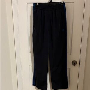 adidas Black Joggers with Blue Accents